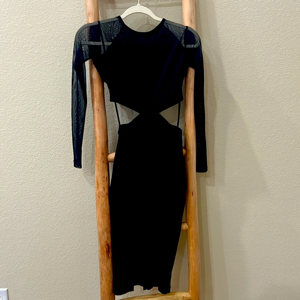 Black spandex stretch dress
